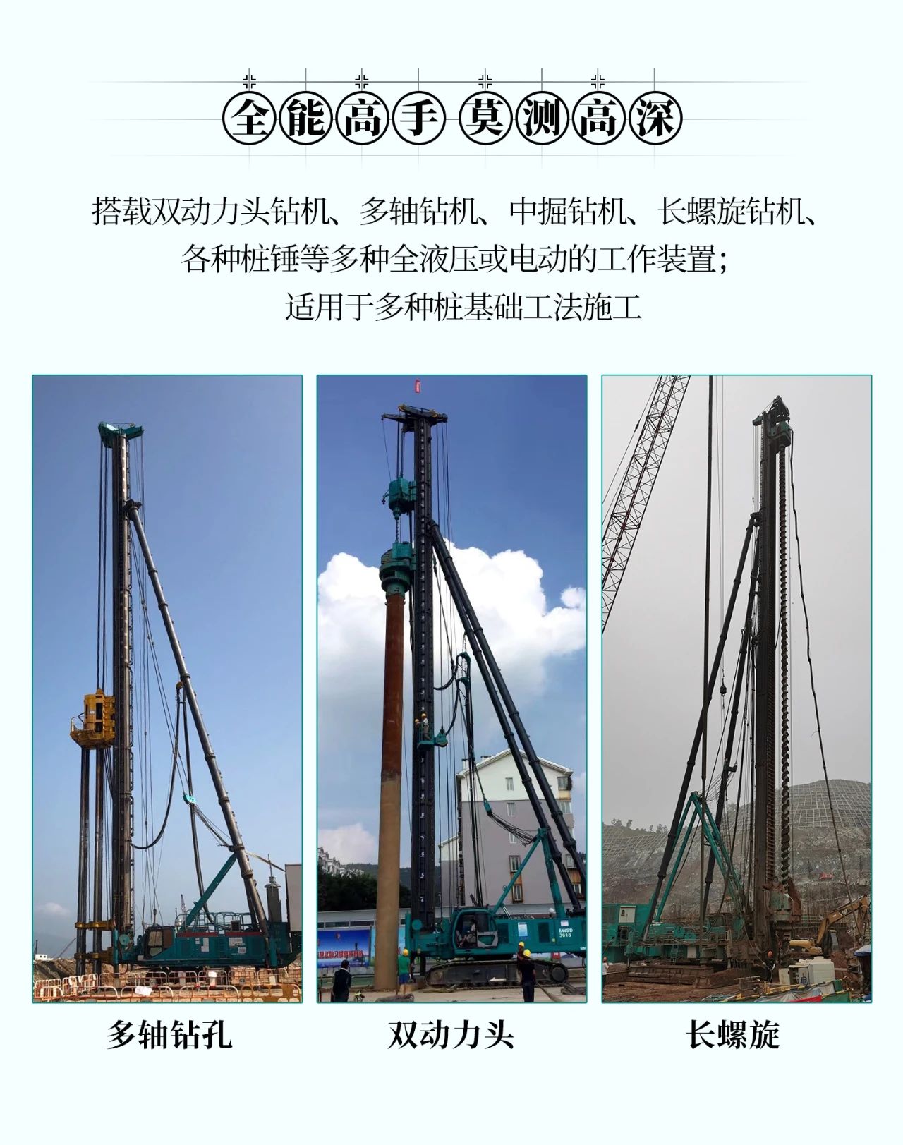 超等上将，⊙∪”操“深”劵 | 图解 SWCH980-260M超等全液压履带桩架