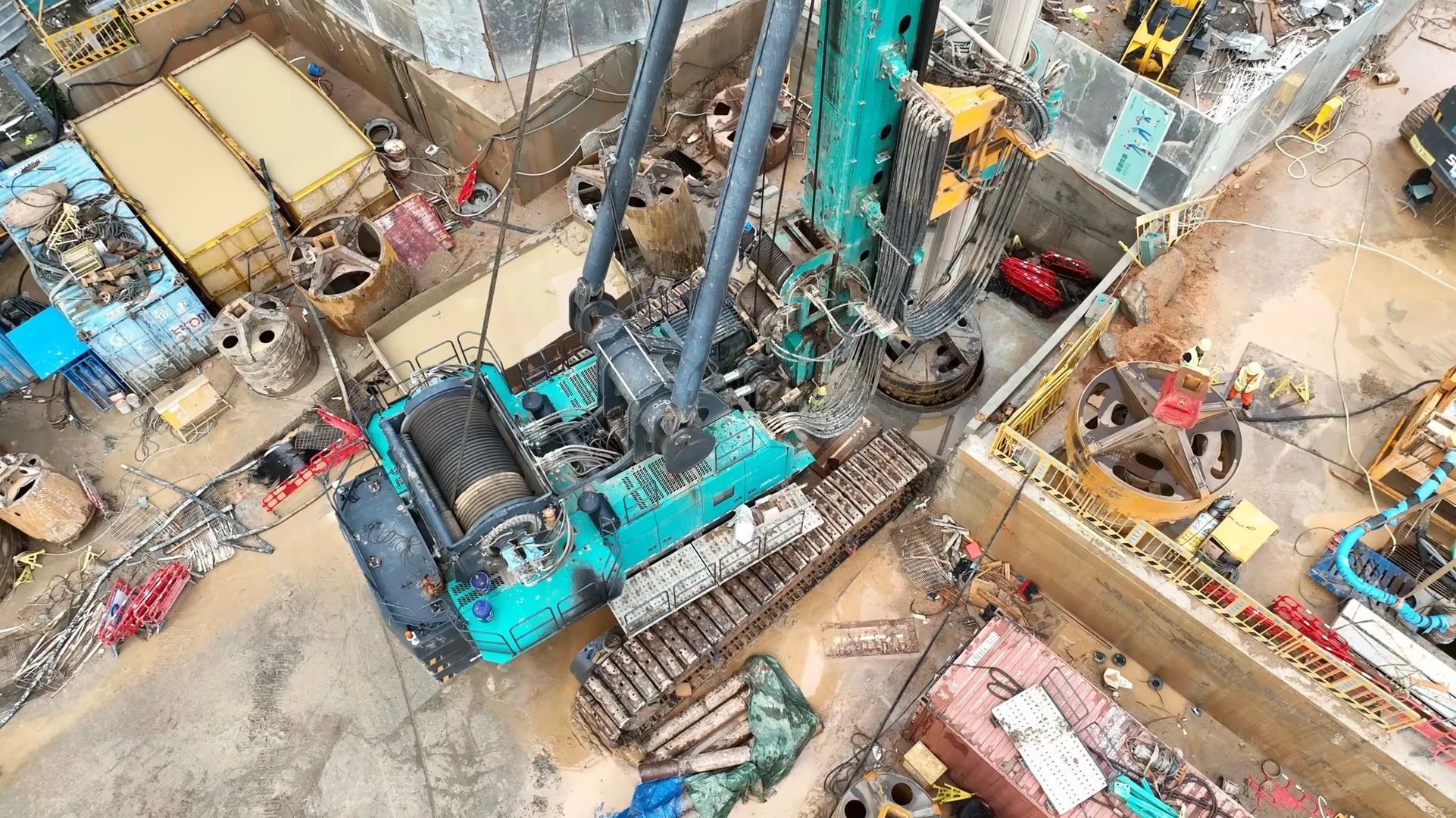 性能突出，超强助力！尊龙凯时ag智能旋挖钻机助力深圳地铁五和站施工